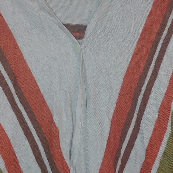 Young Threads Fringed Boho Striped Cardigan Large - Picture 3 of 6